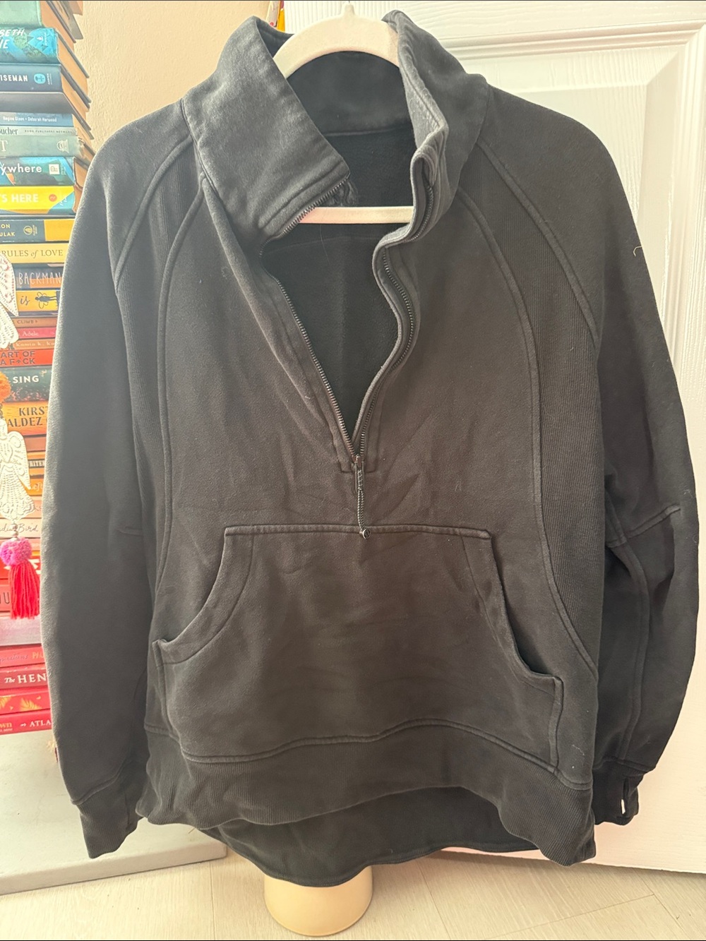 Lululemon Scuba Black Half-Zip Pullover Sweater m/l